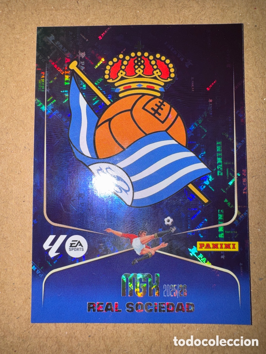 Cromos de f&uacute;tbol: # 307 Escudo Real Sociedad Megacracks 25 26 2025 2026 MGK