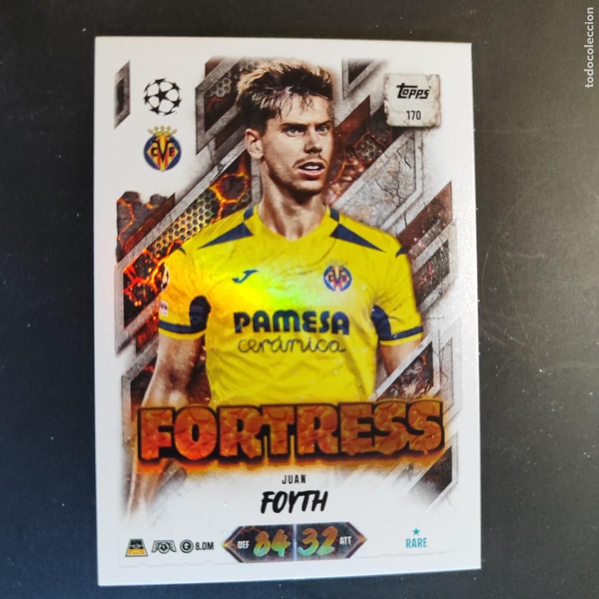 Football Stickers: 20 ANIVERSARIO MATCH ATTAX 26/27 UCL CARD FORTRESS FOYTH VILLARREAL # 170 TOPPS