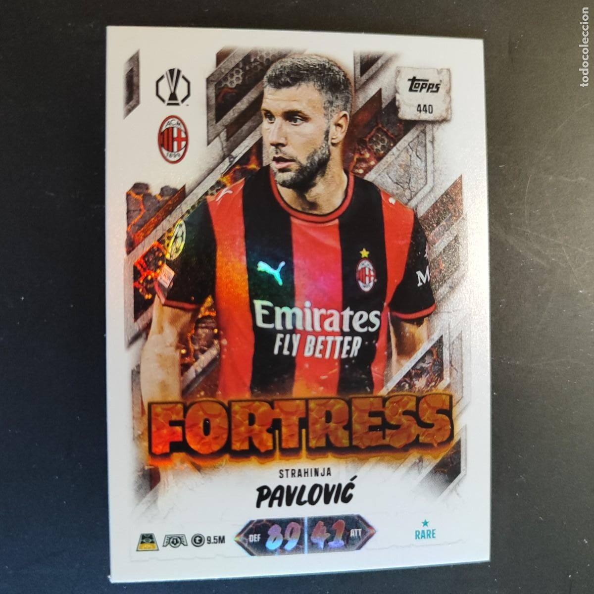 Figurine di Calcio: 20 ANIVERSARIO MATCH ATTAX 26/27 UCL CARD FORTRESS PAVLOVIC AC MILAN # 440 TOPPS