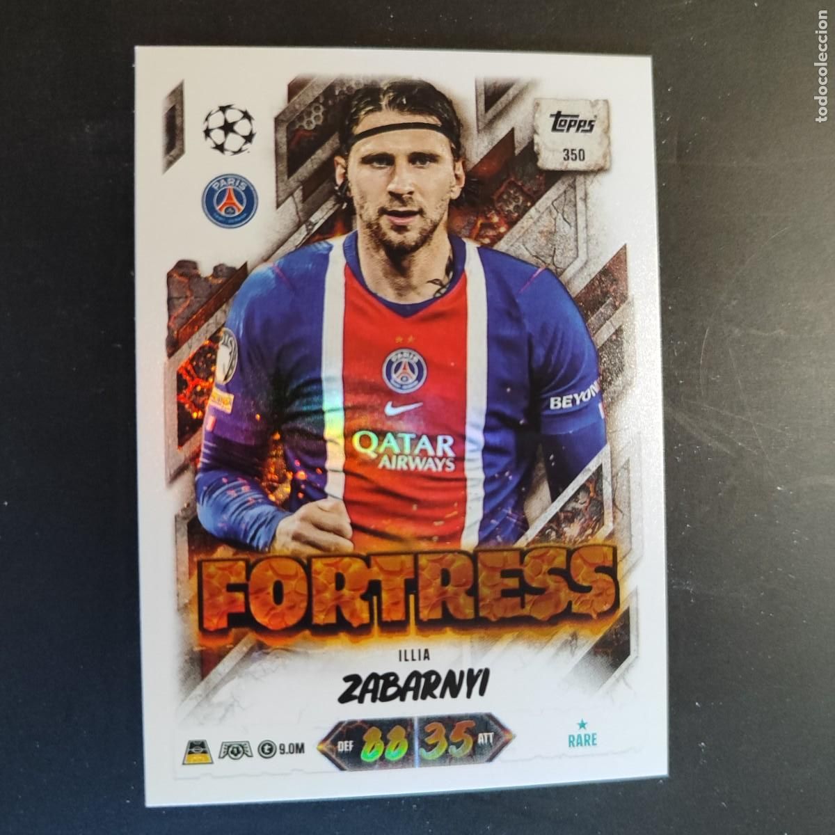 Cromos de f&uacute;tbol: 20 ANIVERSARIO MATCH ATTAX 26/27 UCL CARD FORTRESS ZABARNVI PSG # 350 TOPPS