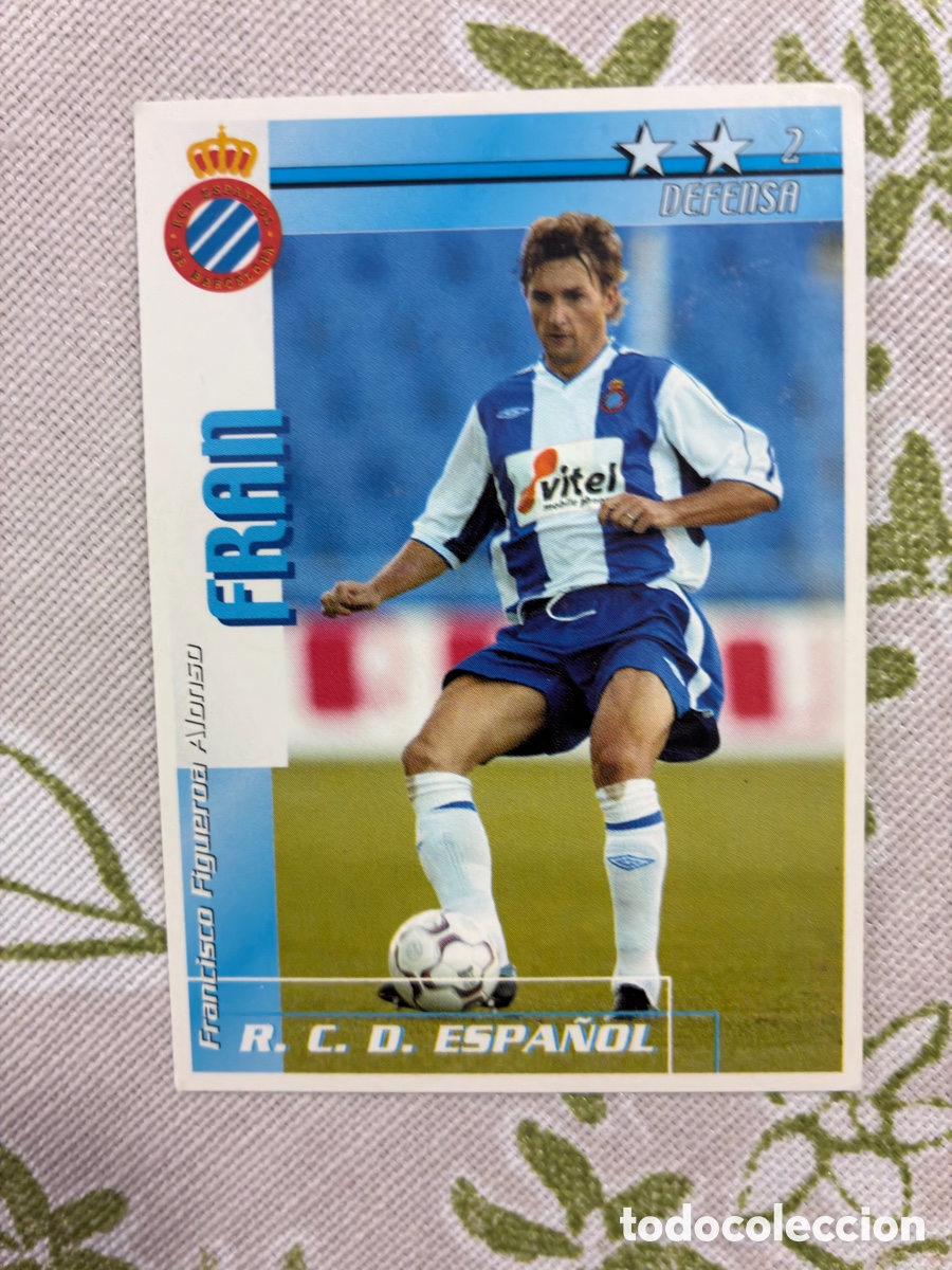 Figurine di Calcio: Card Fran (Espanyol) - F&uacute;tbol Match Total Liga 2002-2003 Magic Box Int. Retro