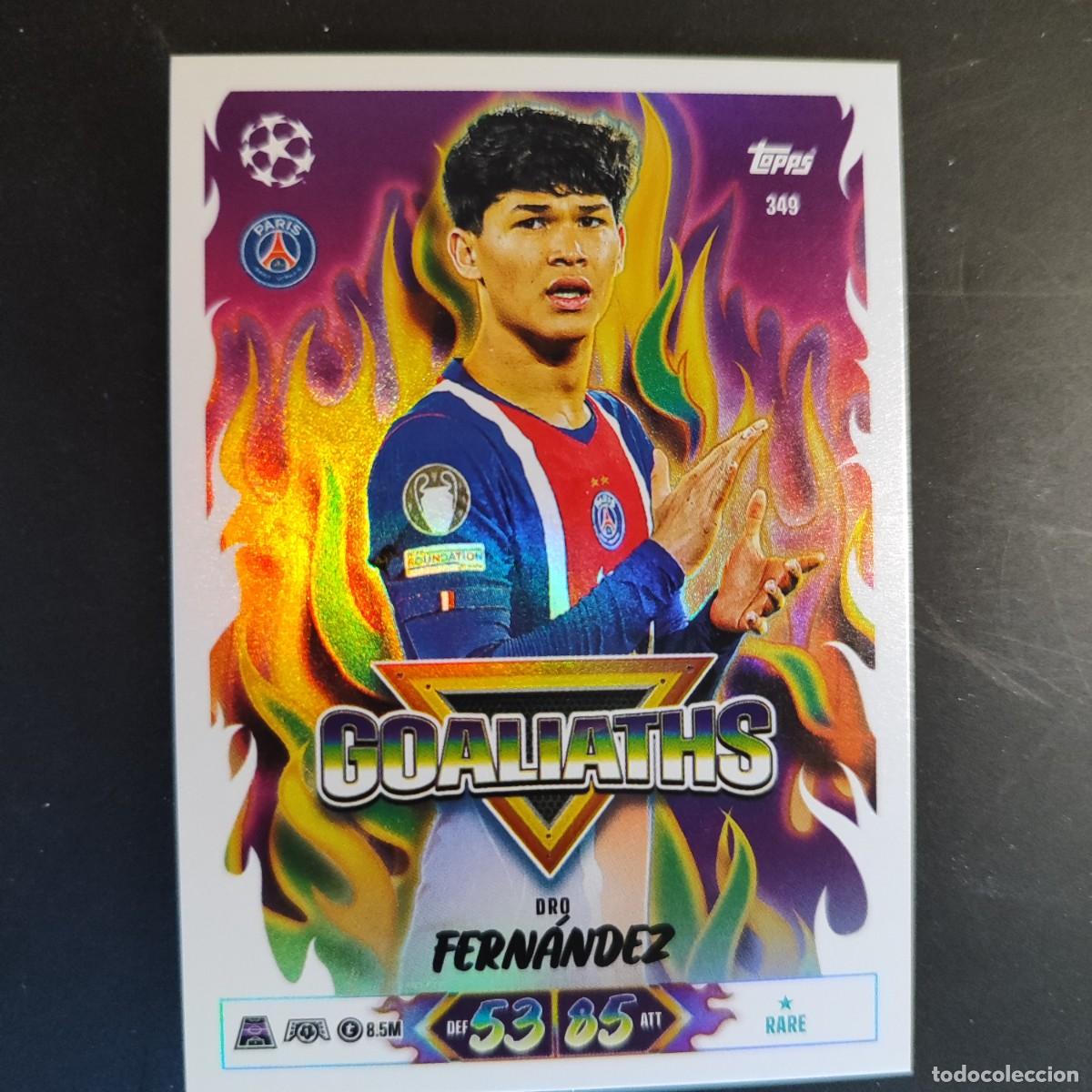 Fu&szlig;ball-Sticker: 20 ANIVERSARIO MATCH ATTAX 26/27 UCL CARD GOALIATHS DRO FERNANDEZ PSG # 349 TOPPS