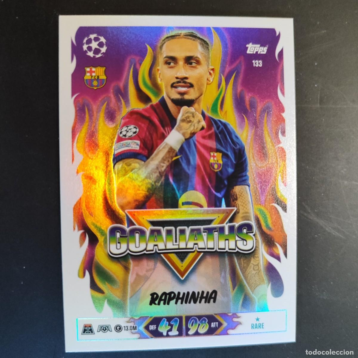 Figurine di Calcio: 20 ANIVERSARIO MATCH ATTAX 26/27 UCL CARD GOALIATHS RAPHINHA FC BARCELONA # 133 TOPPS