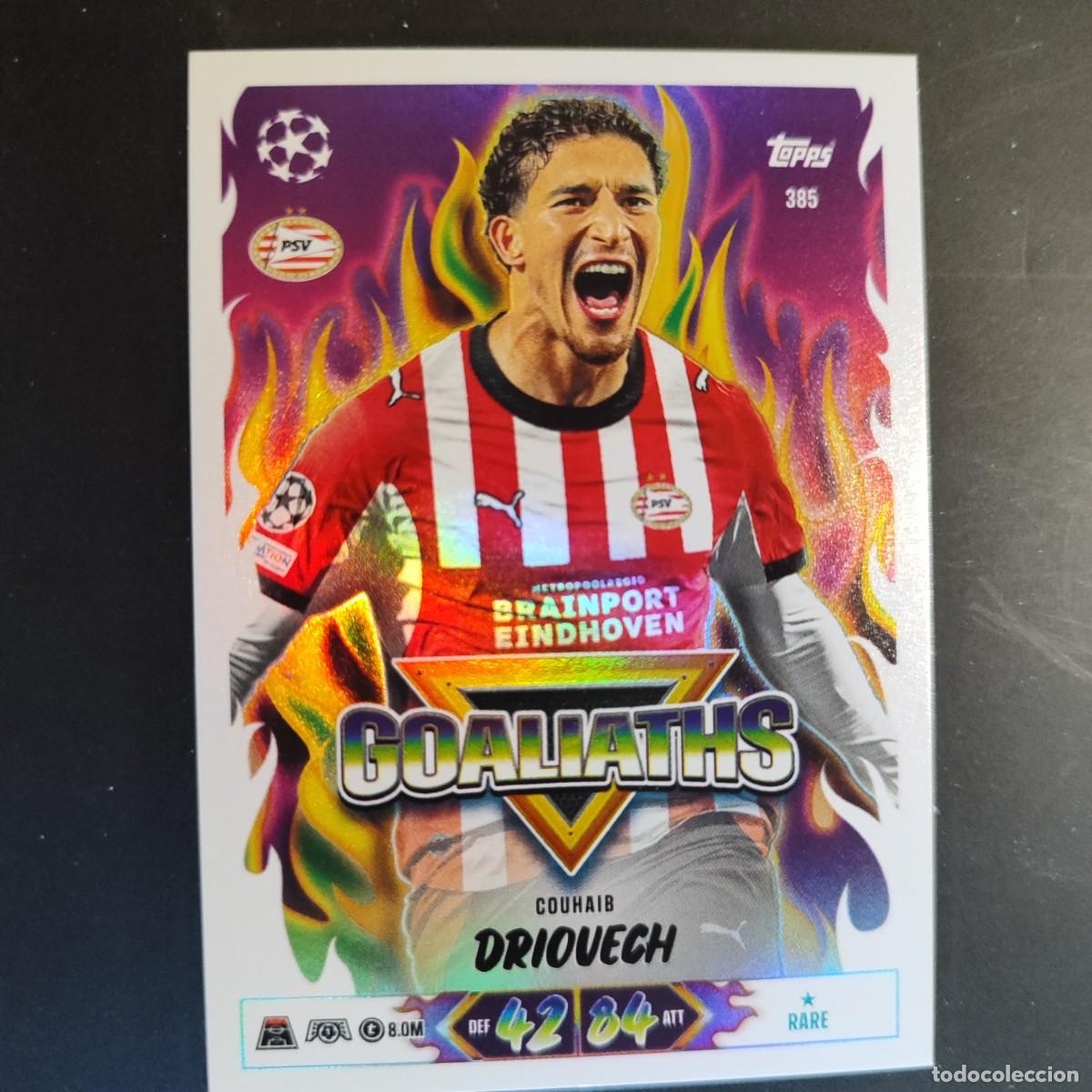 Cromos de Futebol: 20 ANIVERSARIO MATCH ATTAX 26/27 UCL CARD GOALIATHS DRIOVECH PSV # 385 TOPPS