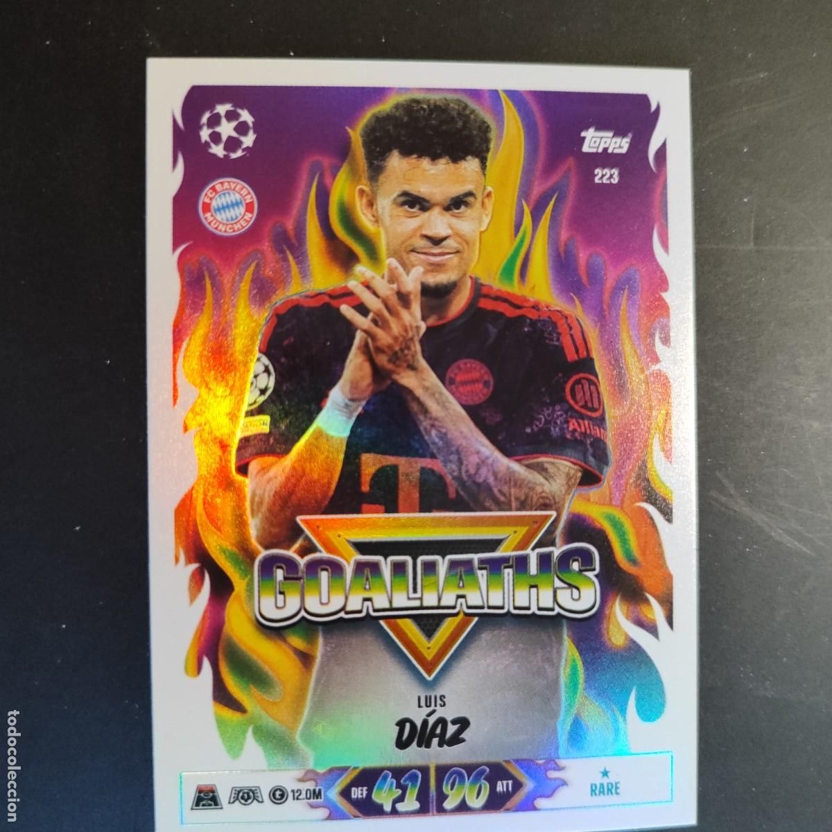 Figurine di Calcio: 20 ANIVERSARIO MATCH ATTAX 26/27 UCL CARD GOALIATHS LUIS DIAZ BAYER MUNICH # 223 TOPPS