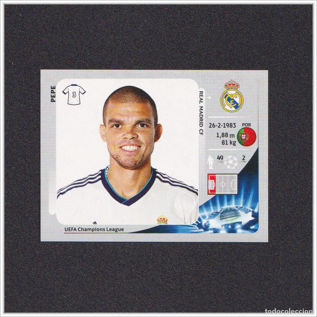 Cromos de f&uacute;tbol: UEFA CHAMPIONS LEAGUE PANINI 2012 2013 12 13 PEPE N&ordm; 231 REAL MADRID ALBUM LIGA COLECCI&Oacute;N