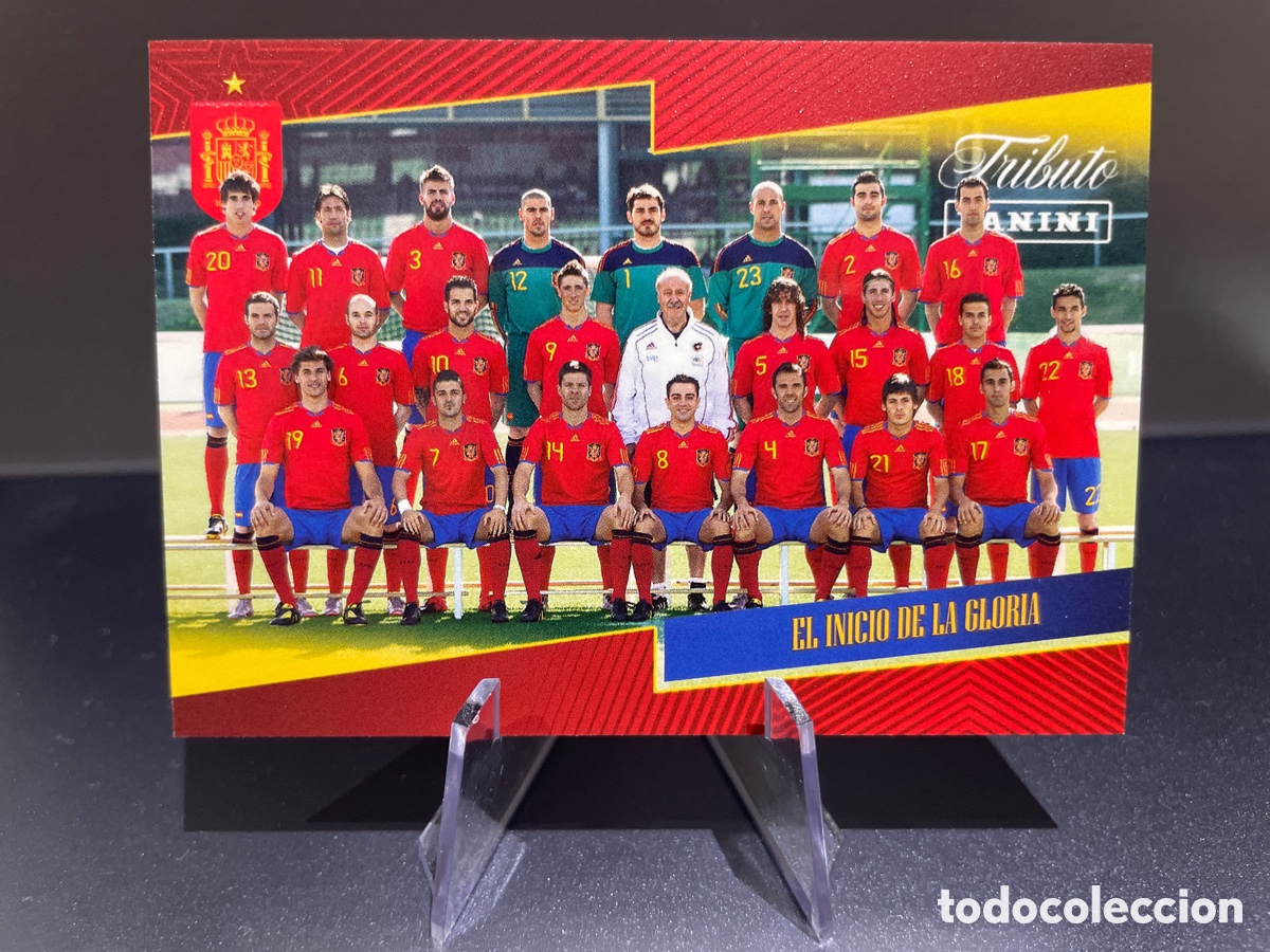 Cromos de Futebol: El inicio de la Gloria 32 Panini Tribute Seleccion Espa&ntilde;ola 2010-2026 Vamos Campeones