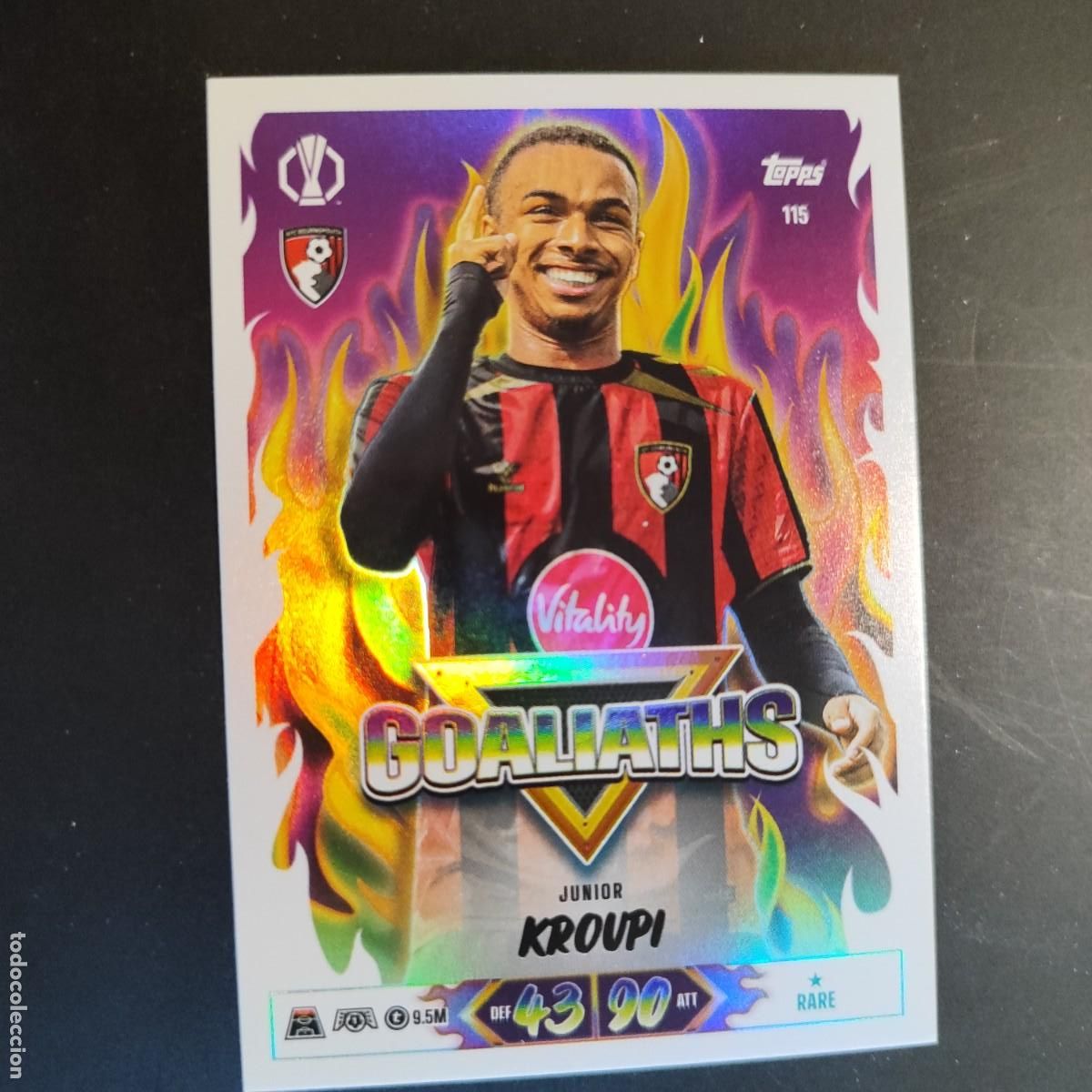 Cromos de f&uacute;tbol: 20 ANIVERSARIO MATCH ATTAX 26/27 UCL CARD GOALIATHS KROUPI AFC BOURMEMOUTH # 115 TOPPS