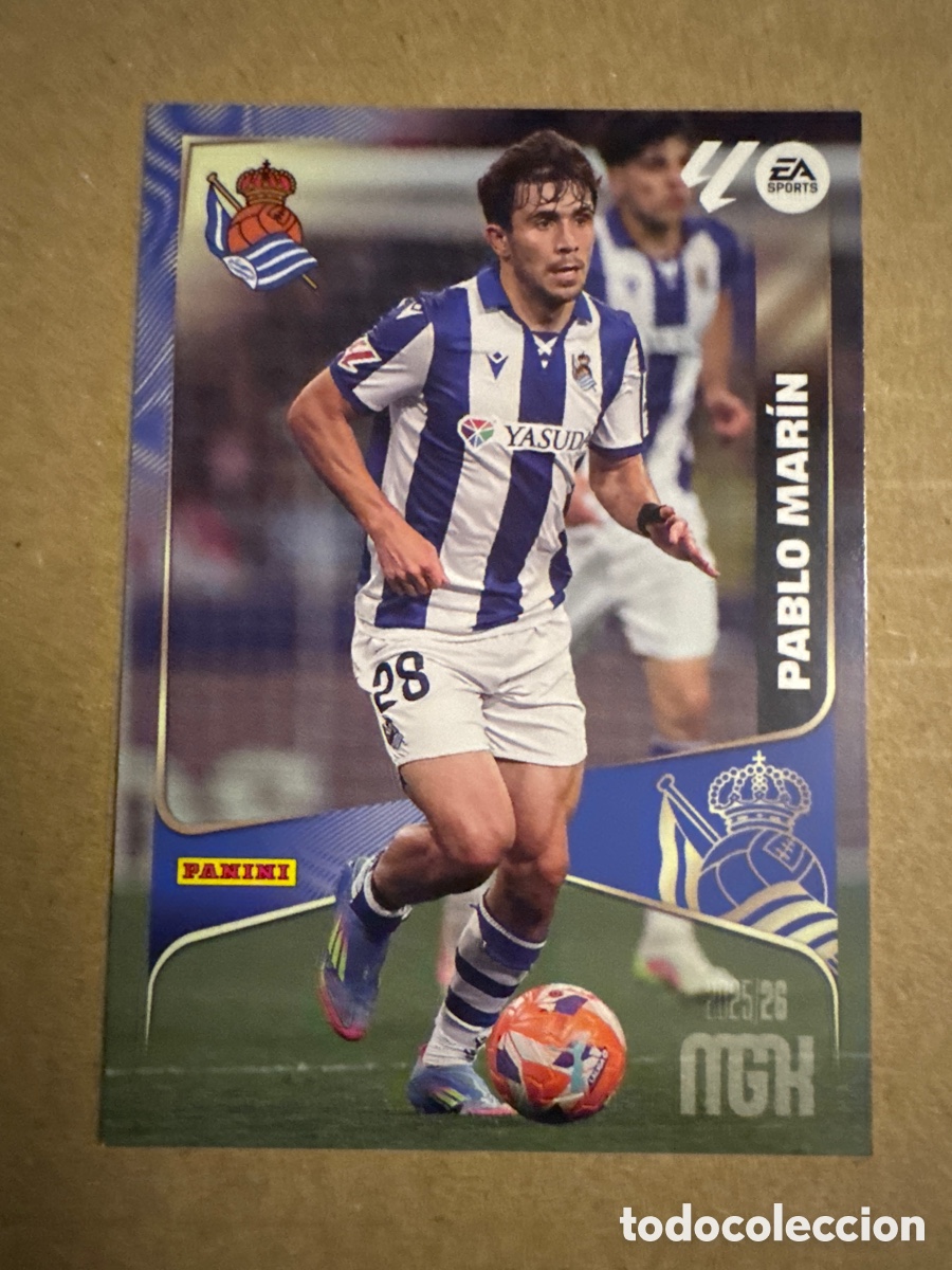 Cromos de f&uacute;tbol: # 316 Pablo Mar&iacute;n Real Sociedad Megacracks 25 26 2025 2026 MGK