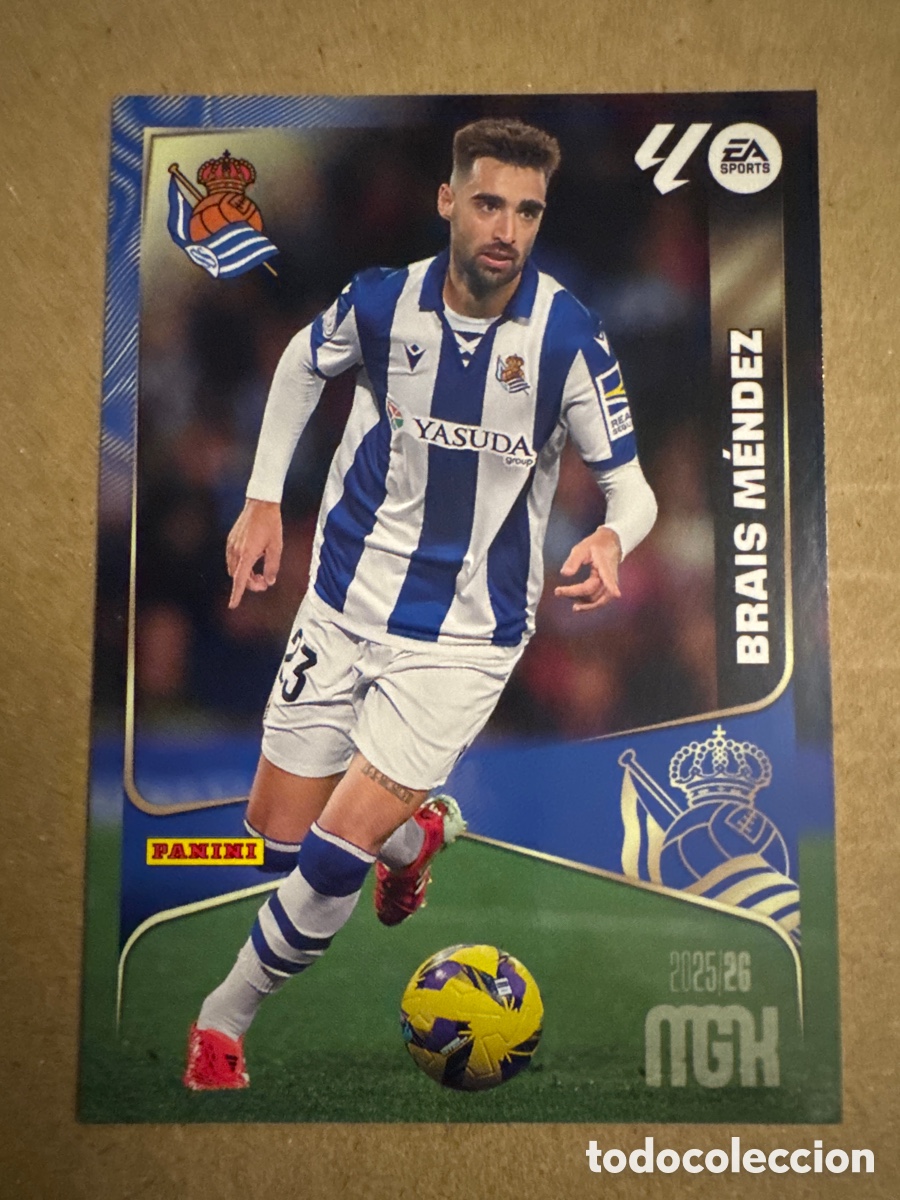 Cromos de f&uacute;tbol: # 317 Brais M&eacute;ndez Real Sociedad Megacracks 25 26 2025 2026 MGK