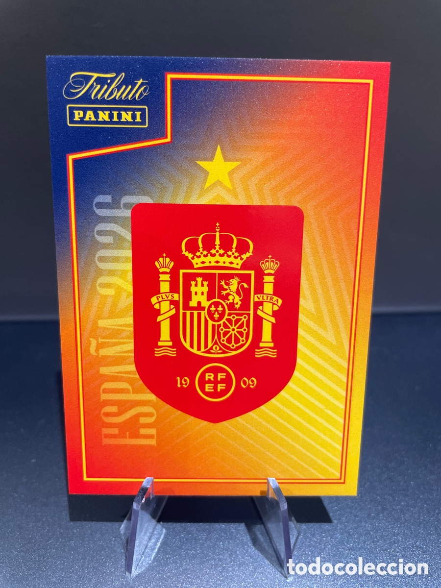 Football Stickers: Escudo Espa&ntilde;a 35 Panini Tribute Seleccion Espa&ntilde;ola 2010-2026 Vamos Campeones