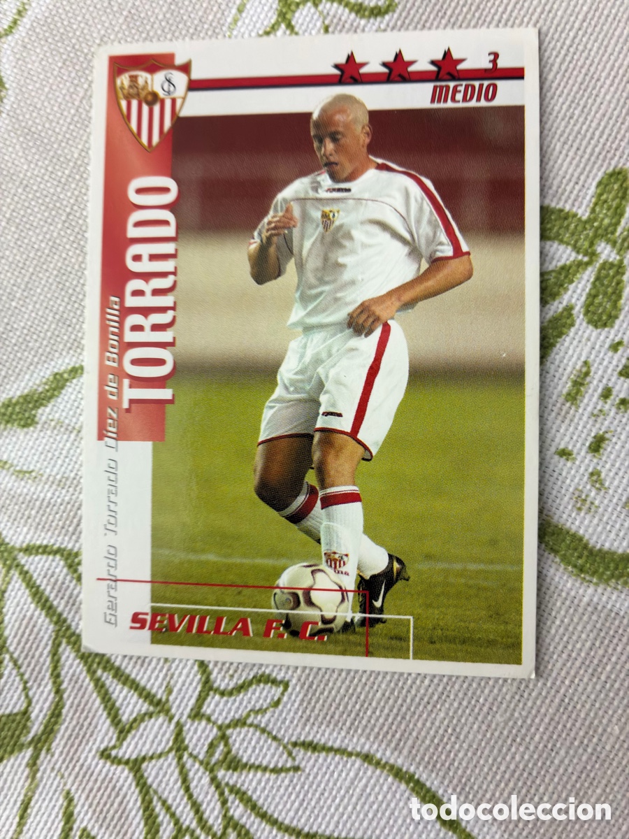 Figurine di Calcio: Card Gerardo Torrado (Sevilla FC) - F&uacute;tbol Match Total Liga 2002-2003 Magic Box Int. M&eacute;xico Retro