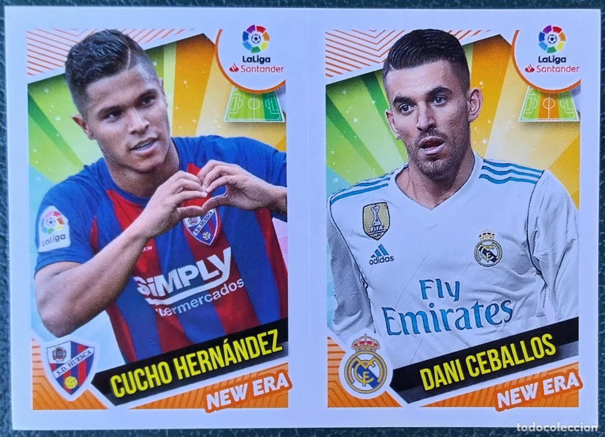 Cromos de f&uacute;tbol: 4 CUCHO HERNANDEZ / DANI CEBALLOS NEW ERA CROMOS ALBUM EDICIONES ESTE 2018 2019 18 19
