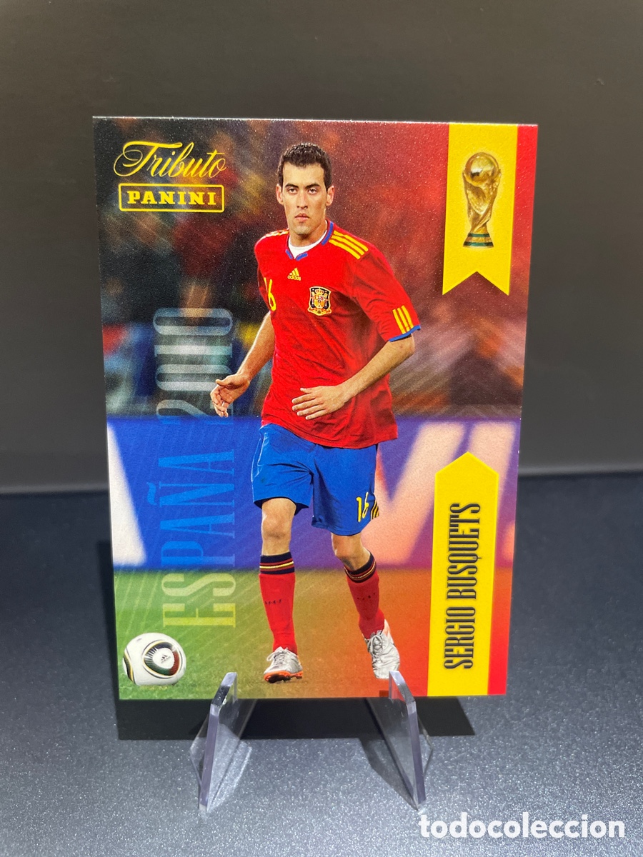 Football Stickers: Sergio Busquets 16 Panini Tribute Seleccion Espa&ntilde;ola 2010-2026 Vamos Campeones