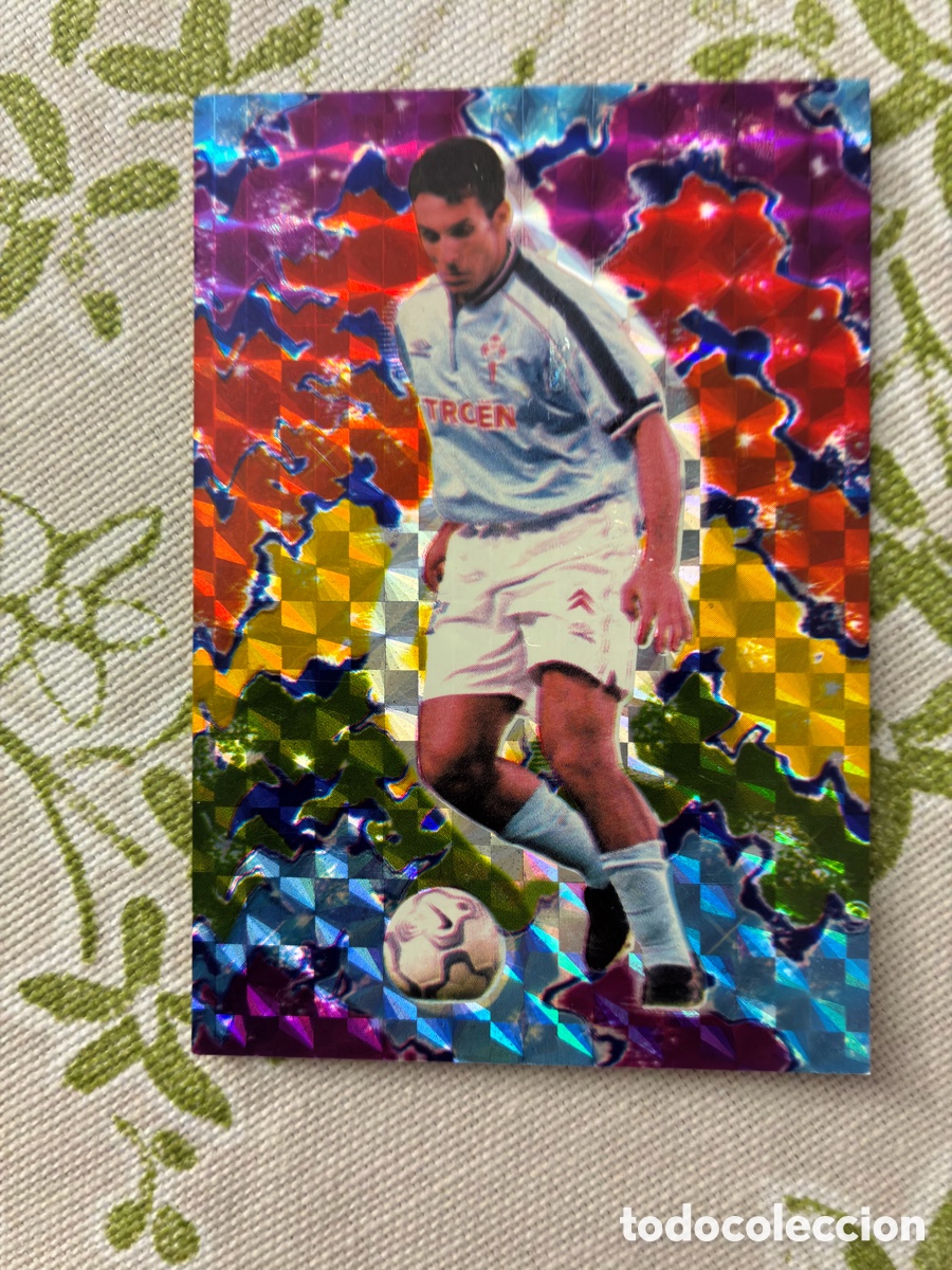 Fu&szlig;ball-Sticker: Card Hologr&aacute;fica Gustavo L&oacute;pez (Celta) - El Mejor 2001 Mundicromo Liga 2001-02 M6 Brillante