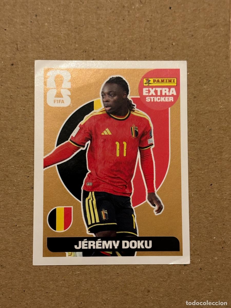 Cromos de f&uacute;tbol: CROMO EXTRA STICKER J&Eacute;R&Eacute;MY DOKU BRONCE MUNDIAL FIFA WORLD CUP 2026 STICKER PANINI SIN PEGAR