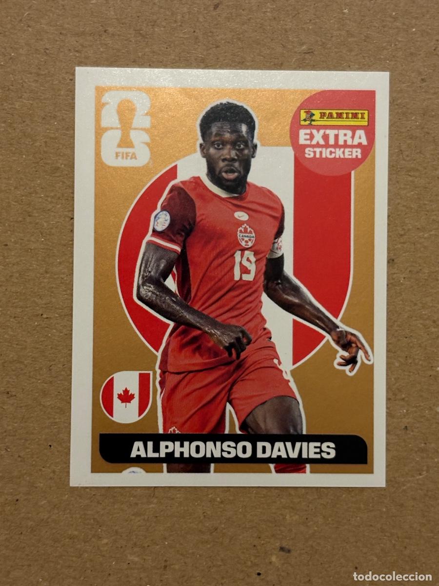 Cromos de f&uacute;tbol: CROMO EXTRA STICKER ALPHONSO DAVIES BRONCE MUNDIAL FIFA WORLD CUP 2026 STICKER PANINI SIN PEGAR