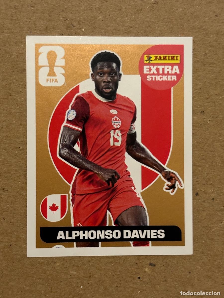 Cromos de f&uacute;tbol: CROMO EXTRA STICKER ALPHONSO DAVIES BRONCE MUNDIAL FIFA WORLD CUP 2026 STICKER PANINI SIN PEGAR