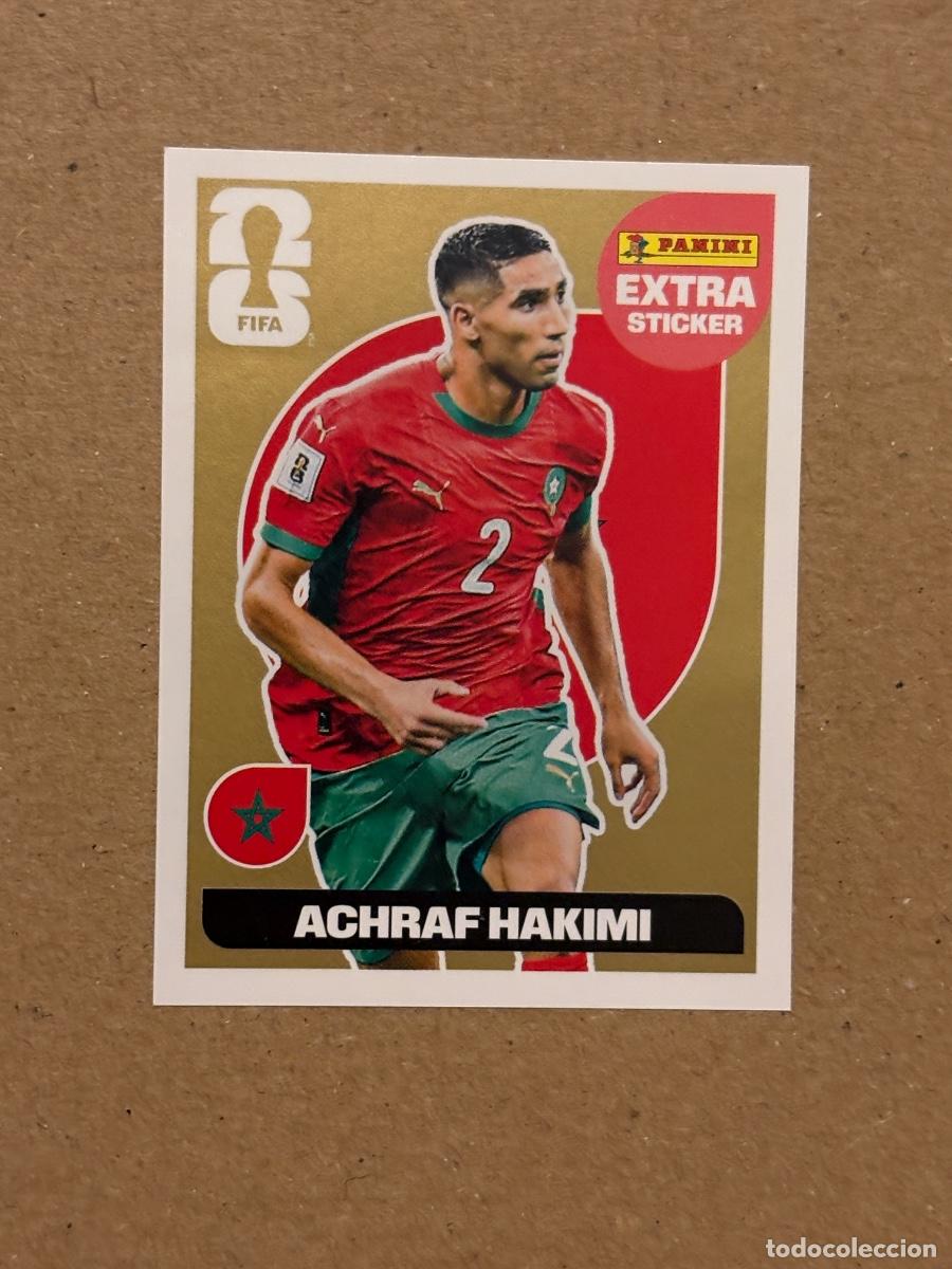 Cromos de f&uacute;tbol: CROMO EXTRA STICKER ACHRAF HAKIMI ORO MUNDIAL FIFA WORLD CUP 2026 STICKER PANINI SIN PEGAR