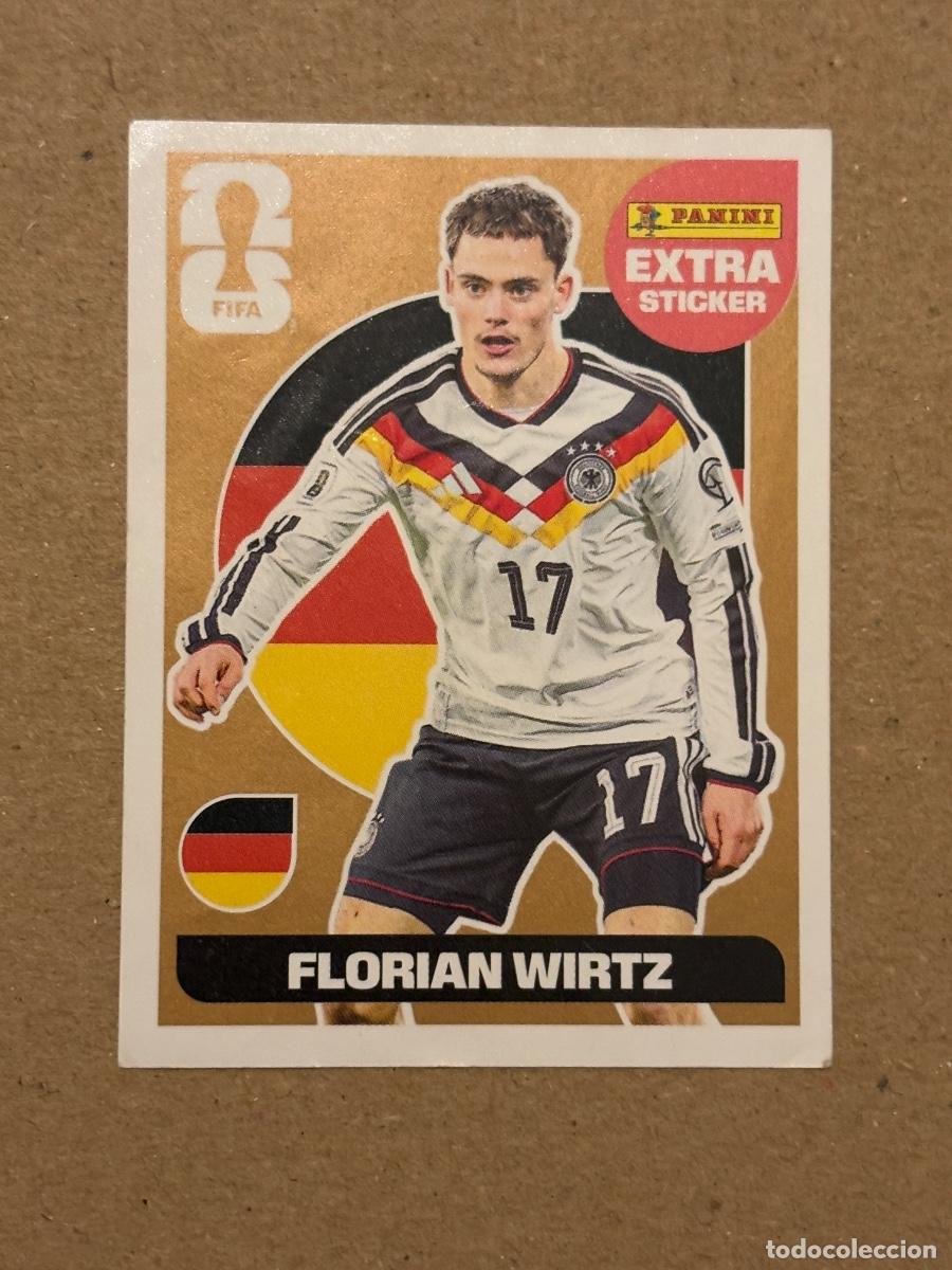 Cromos de f&uacute;tbol: CROMO EXTRA STICKER FLORIAN WIRTZ -TOCADO- MUNDIAL FIFA WORLD CUP 2026 STICKER PANINI SIN PEGAR