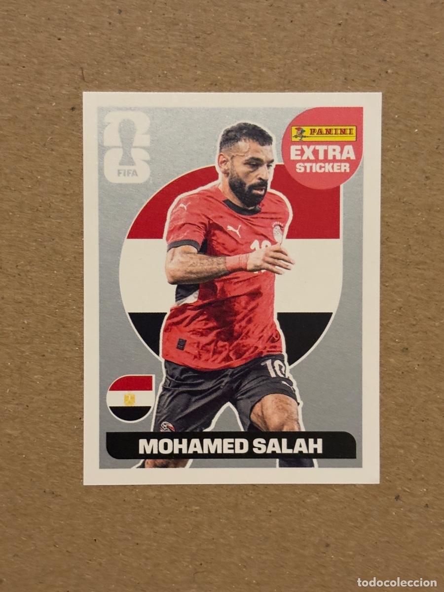 Cromos de f&uacute;tbol: CROMO EXTRA STICKER MOHAMED SALAH PLATA MUNDIAL FIFA WORLD CUP 2026 STICKER PANINI SIN PEGAR