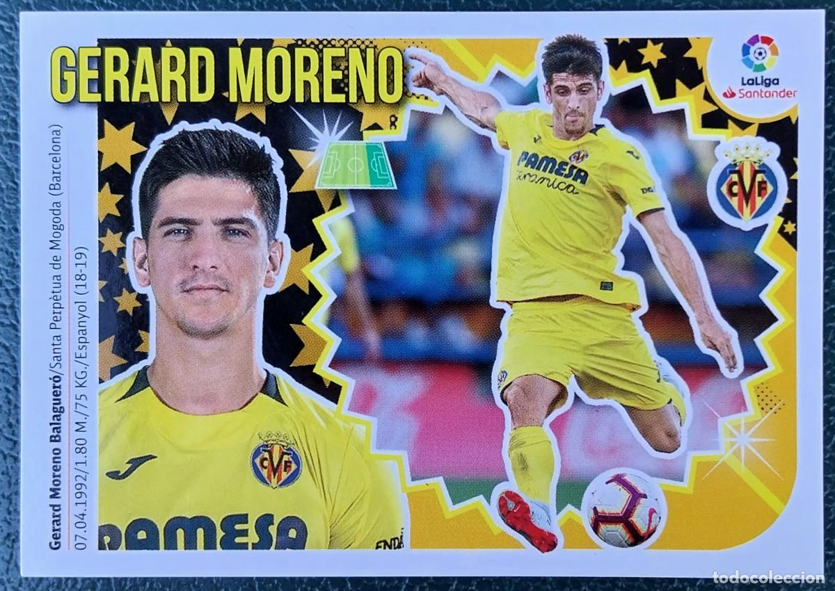Cromos de f&uacute;tbol: 3 GERARD MORENO VILLARREAL CF ULTIMOS FICHAJES CROMOS ALBUM EDICIONES ESTE 2018 2019 18 19