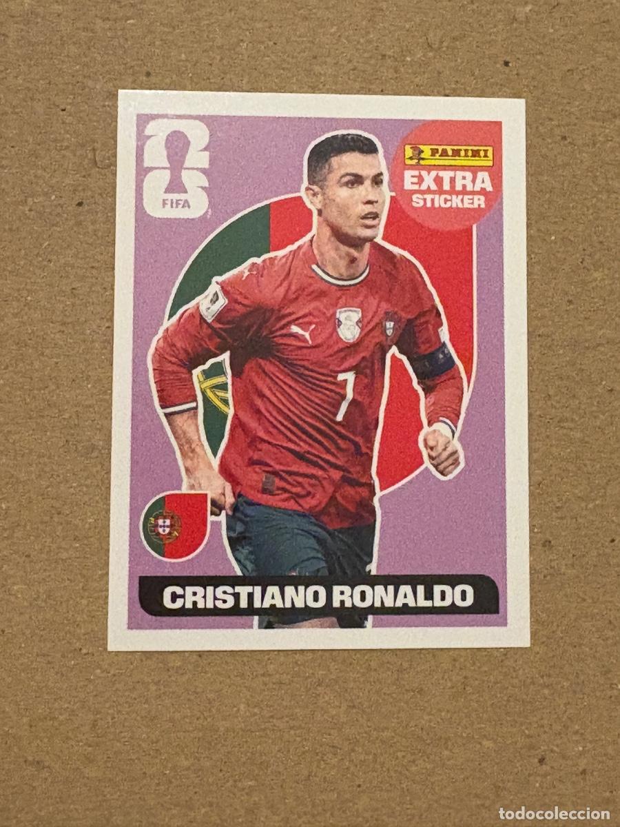Cromos de f&uacute;tbol: EXTRA STICKER CRISTIANO RONALDO MORADO BASE MUNDIAL FIFA WORLD CUP 2026 STICKER PANINI SIN PEGAR