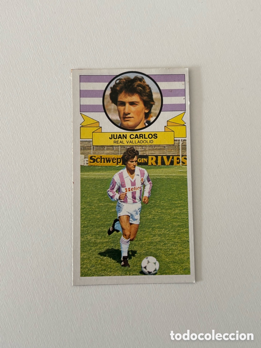 Fu&szlig;ball-Sticker: JUAN CARLOS COLOCA VALLADOLID LIGA ESTE 85 86 RECUPERADO 1985 1986