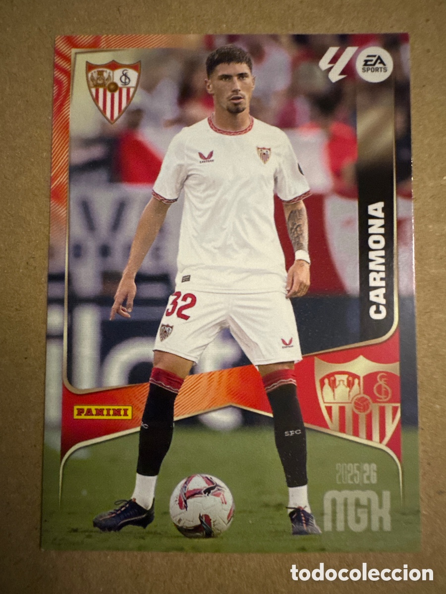 Cromos de f&uacute;tbol: # 328 Carmona Sevilla Megacracks 25 26 2025 2026 MGK