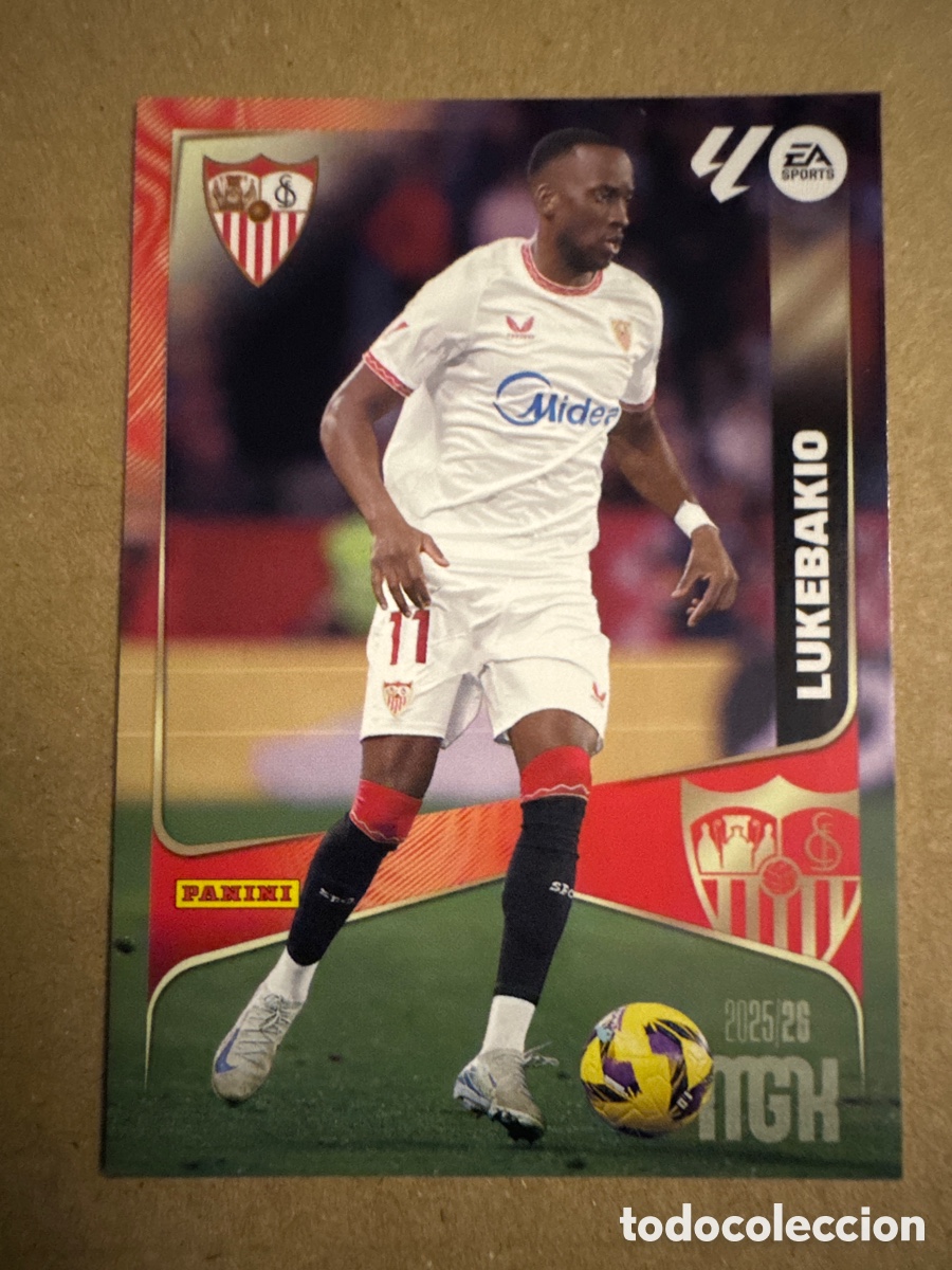 Cromos de f&uacute;tbol: # 340 Lukebakio Sevilla Megacracks 25 26 2025 2026 MGK