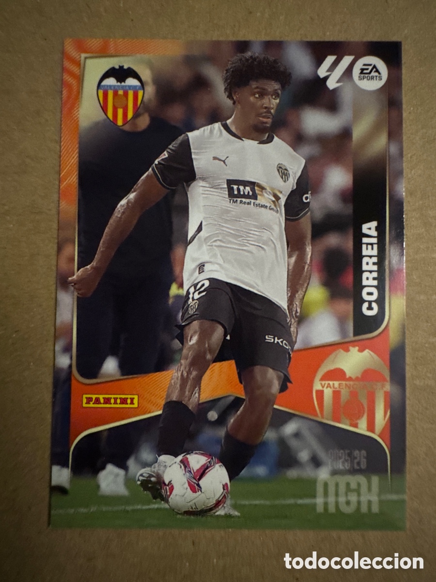 Cromos de f&uacute;tbol: # 347 Correia Valencia Megacracks 25 26 2025 2026 MGK