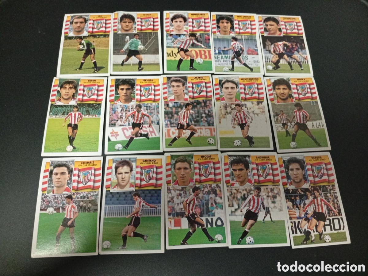 Football Stickers: Lote 15 cromos Athletic liga 90/91