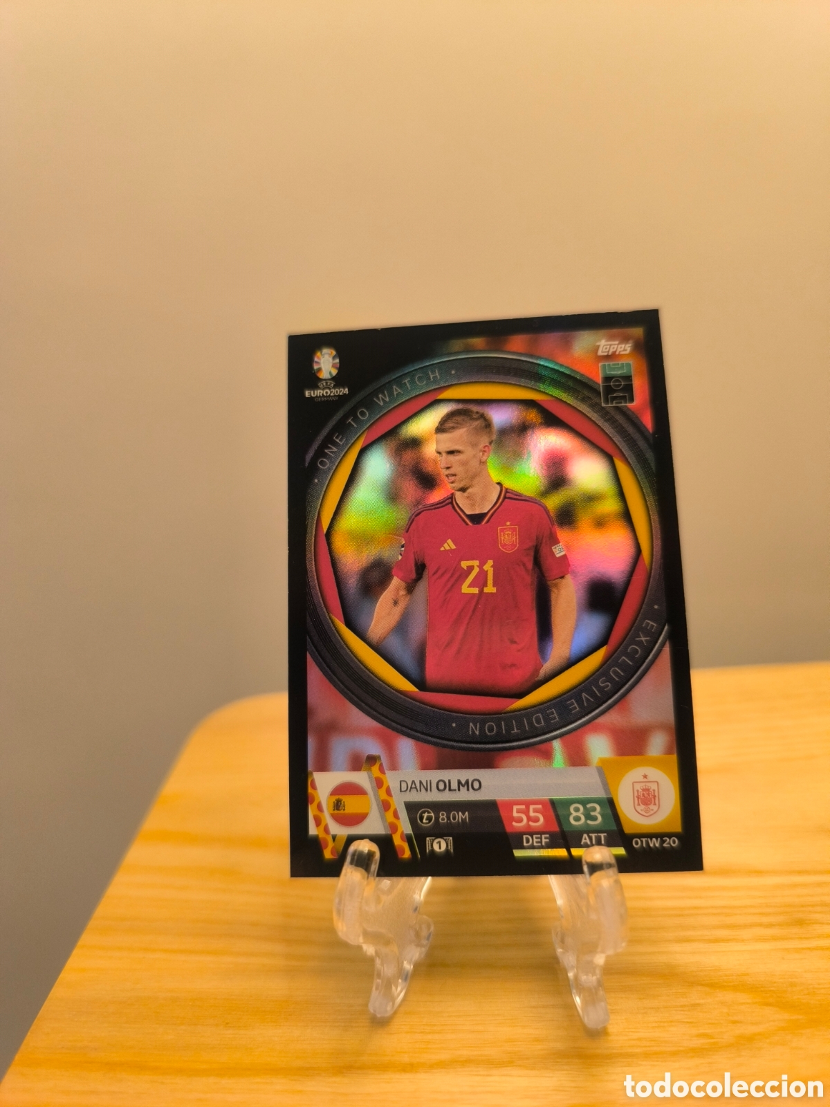 Cromos de Futebol: Dani Olmo Topps Exclusive Edition Espa&ntilde;a Euro 2024