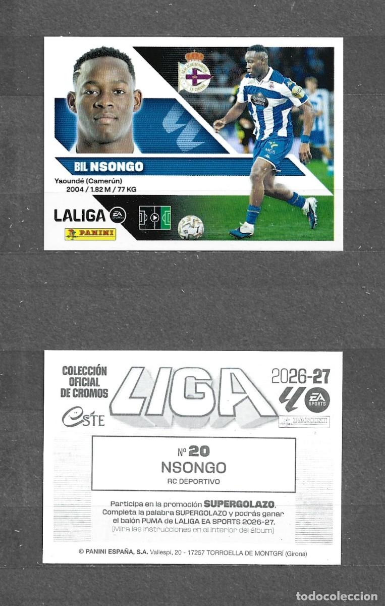 Fu&szlig;ball-Sticker: Liga este 26/27 - Nsongo - N&deg; 20 - RC Deportivo