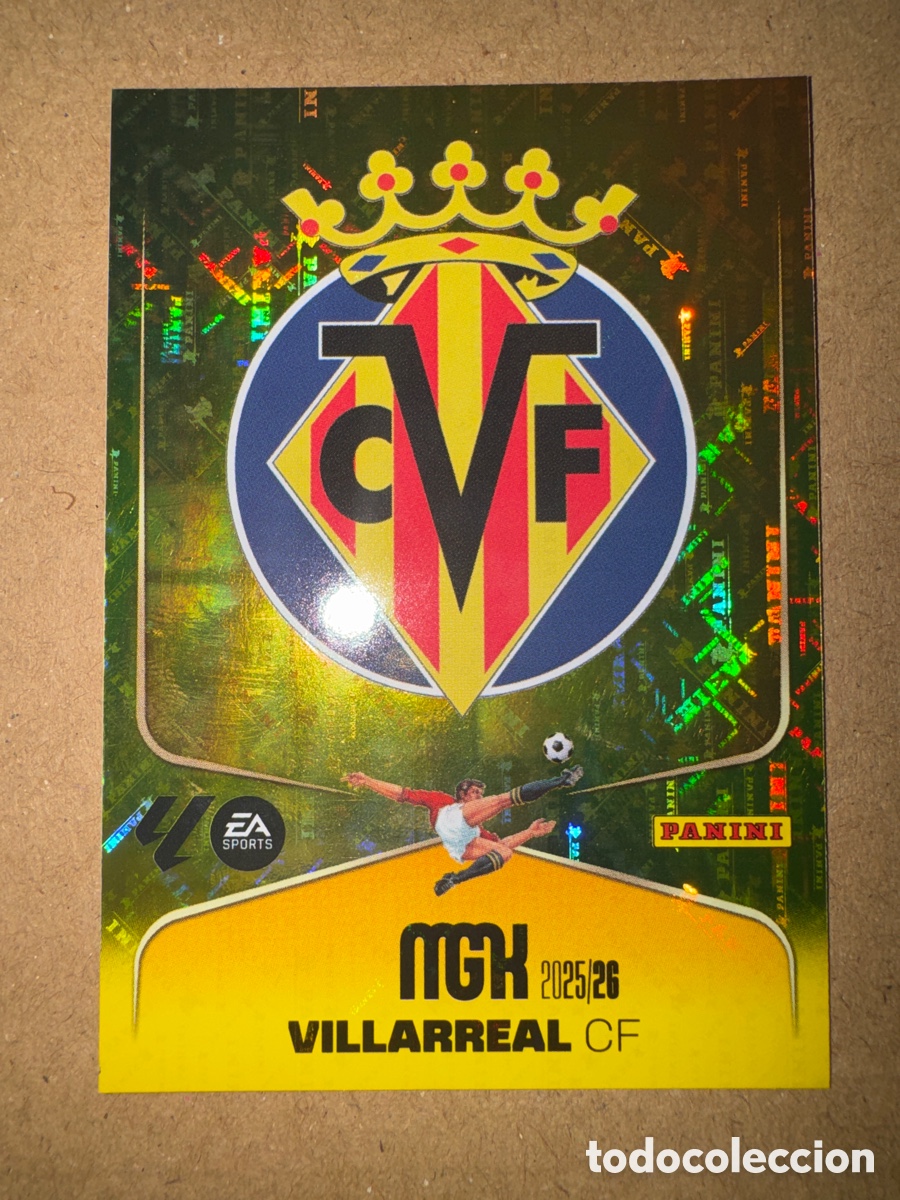 Cromos de f&uacute;tbol: # 361 Escudo Villarreal Megacracks 25 26 2025 2026 MGK
