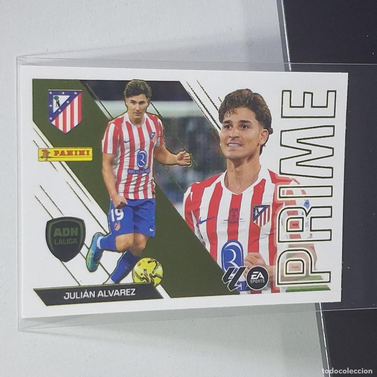 Cromos de f&uacute;tbol: D10 5 JULIAN ALVAREZ ATLETICO DE MADRID ADN PRIME PANINI LIGA ESTE 26 27 2026 2027 STICKER