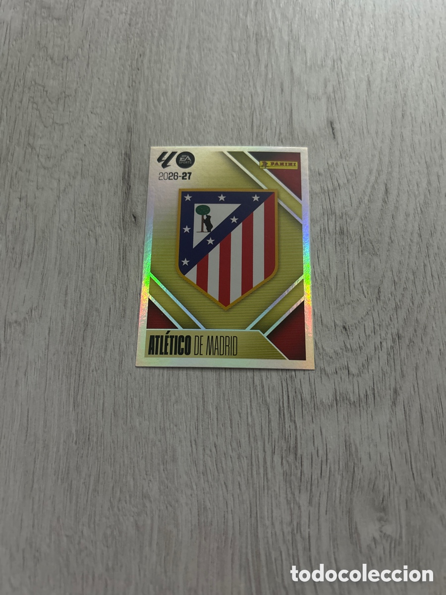 Cromos de f&uacute;tbol: Escudo 1 Atl&eacute;tico de Madrid Liga Este 2026/27 26-27 Panini