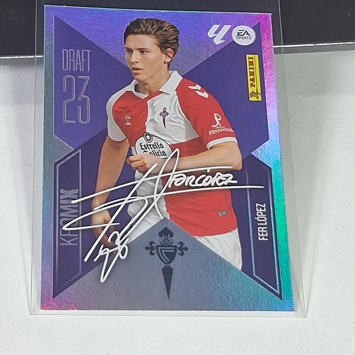 Cromos de f&uacute;tbol: D10 K7 FER LOPEZ CELTA DE VIGO 7 KROMIX DRAFT 23 PANINI LIGA ESTE 26 27 2026 2027 STICKER