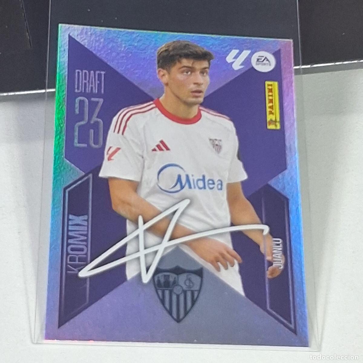 Cromos de f&uacute;tbol: D10 K14 JUANLU SEVILLA DRAFT 23 KROMIX PANINI LIGA ESTE 26 27 2026 2027 STICKER