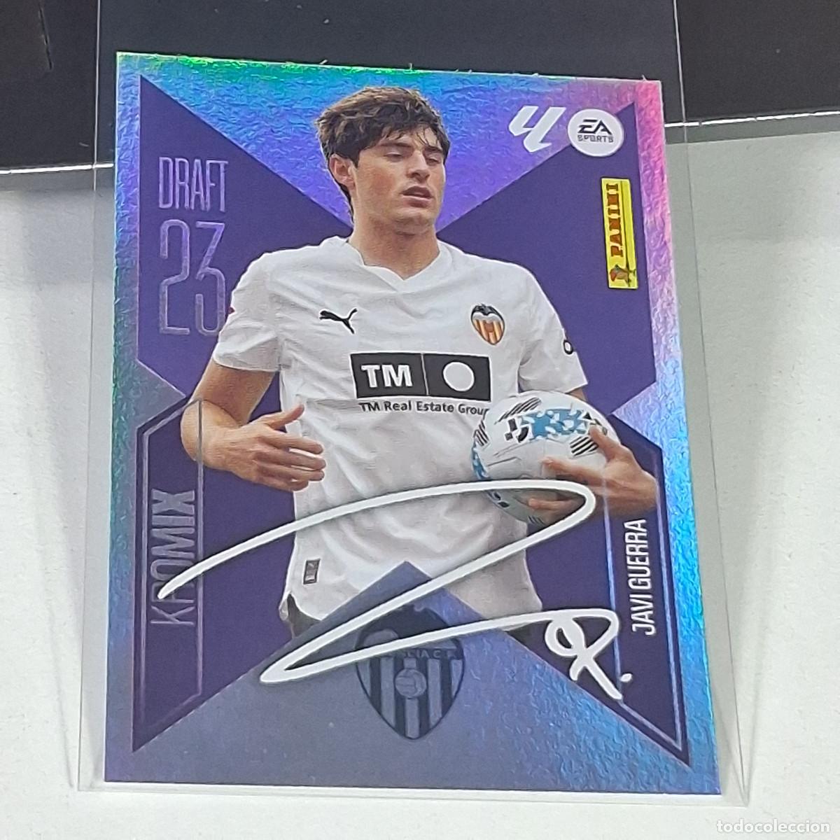 Cromos de f&uacute;tbol: D10 K12 JAVI GUERRA VALENCIA DRAFT 23 KROMIX PANINI LIGA ESTE 26 27 2026 2027 STICKER