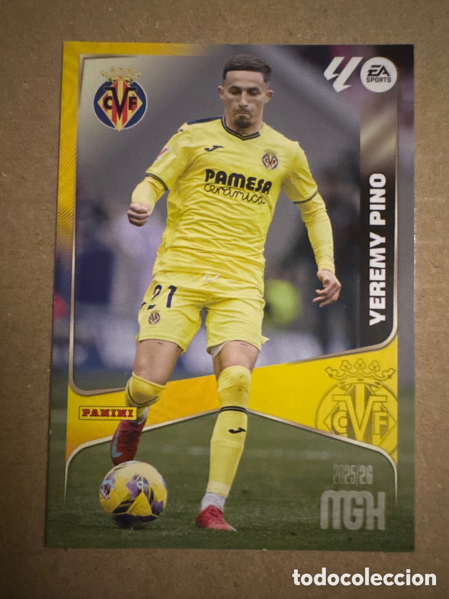 Cromos de f&uacute;tbol: # 377 Yeremy Pino Villarreal Megacracks 25 26 2025 2026 MGK