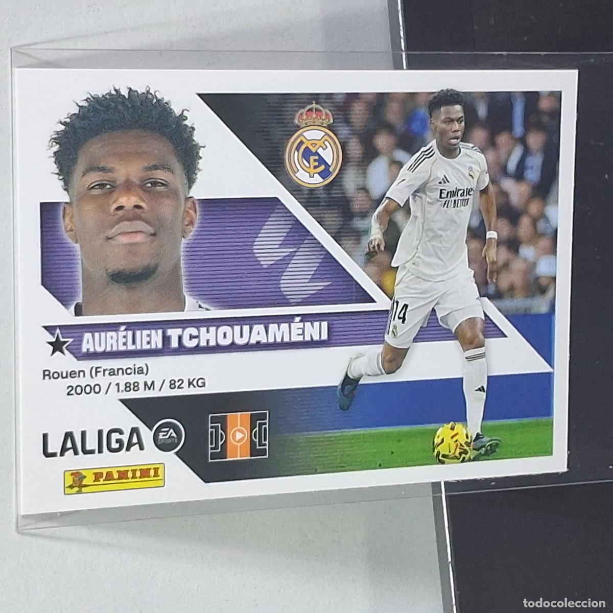 Cromos de f&uacute;tbol: D10 11 AURELIEN TCHOUAMEN&Iacute; REAL MADRID PANINI LIGA ESTE 26 27 2026 2027 STICKER