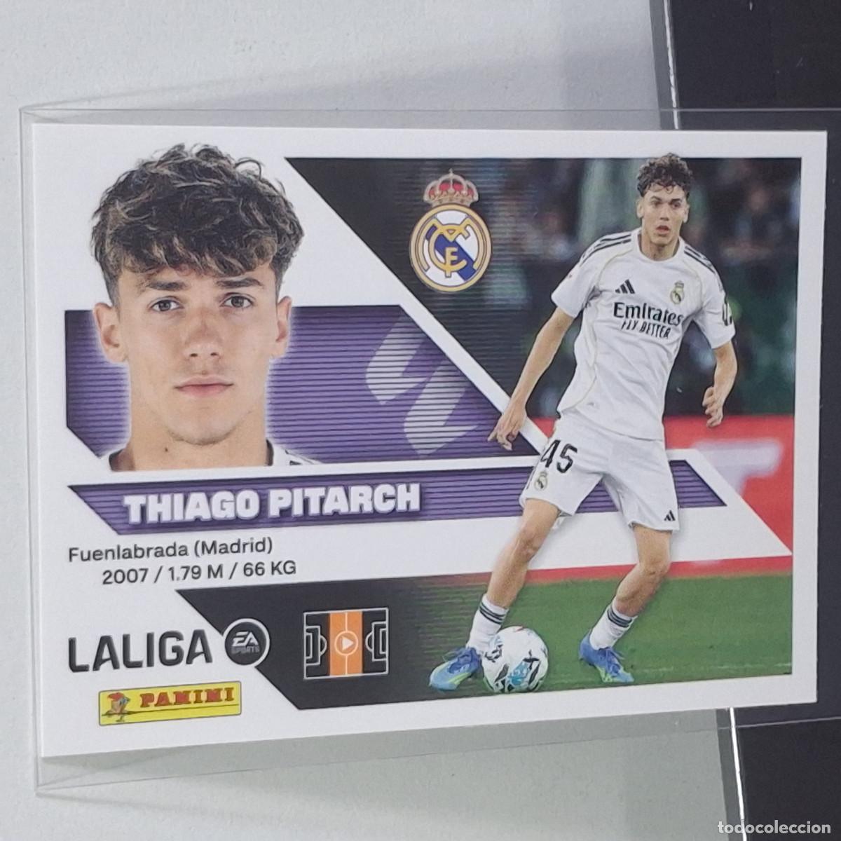 Cromos de f&uacute;tbol: D10 15 B 15B THIAGO PITARCH REAL MADRID PANINI LIGA ESTE 26 27 2026 2027 STICKER