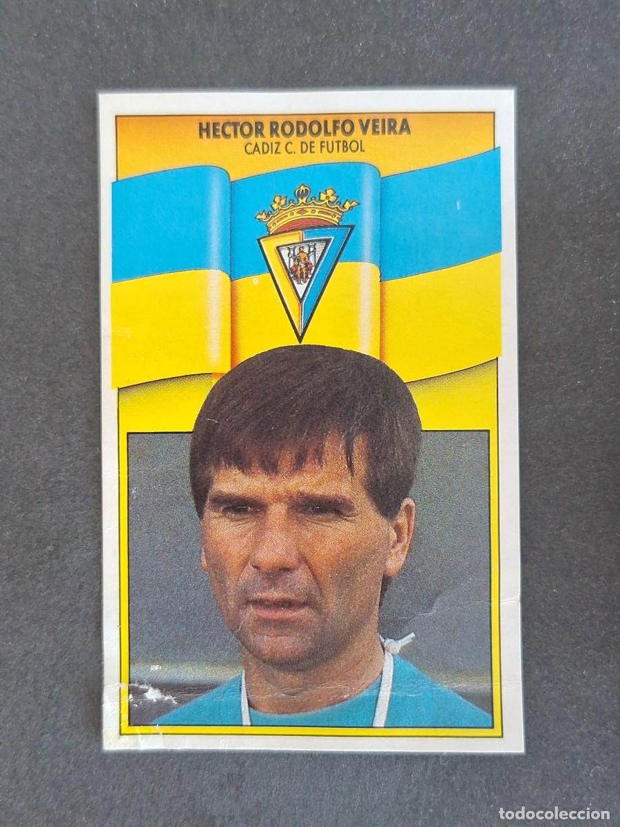 Cromos de f&uacute;tbol: L3 HECTOR RODOLFO VEIRA ENTRENADOR CADIZ C. F. LIGA ESTE 1990 1991 90 91 DESPEGADO RECUPERADO