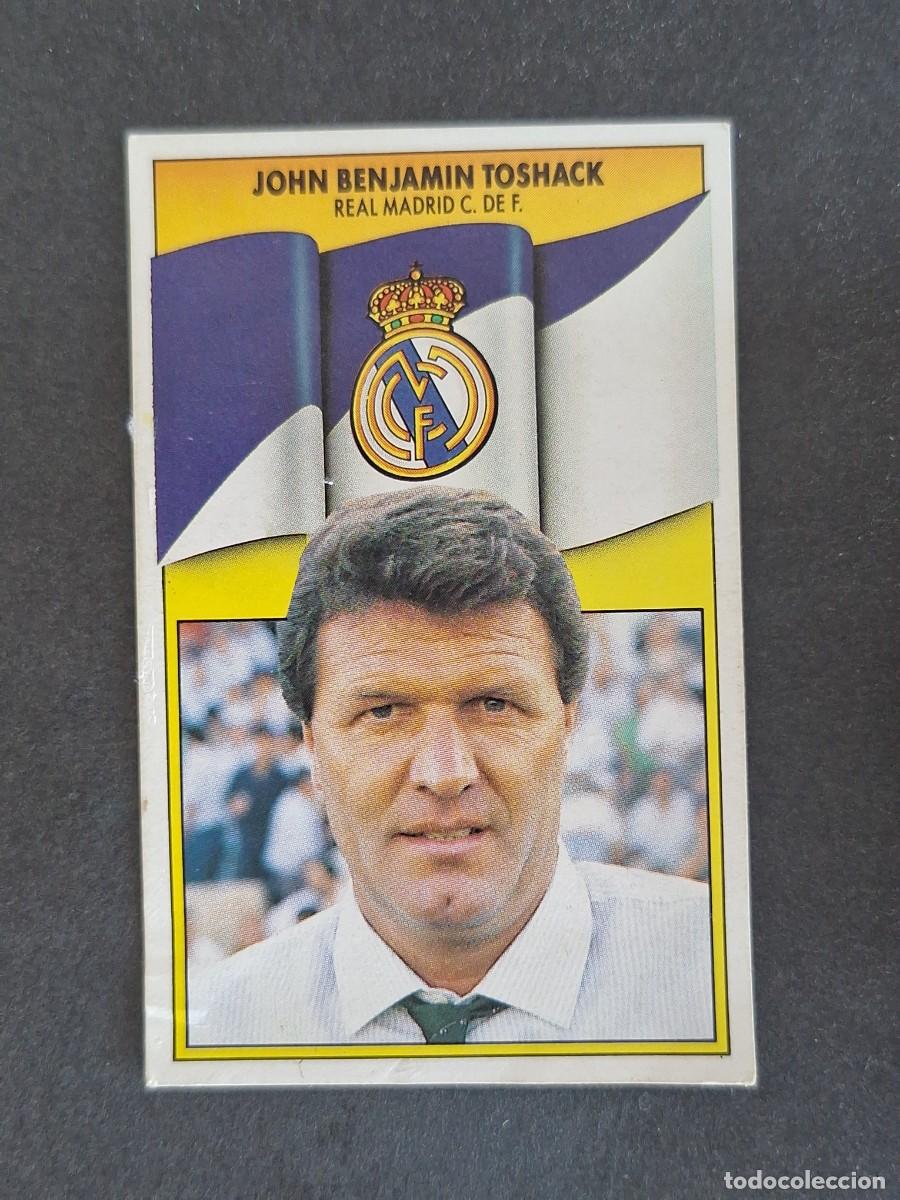 Cromos de f&uacute;tbol: L3 JOHN BENJAMIN TOSHACK ENTRENADOR REAL MADRID LIGA ESTE 1990 1991 90 91 DESPEGADO RECUPERADO