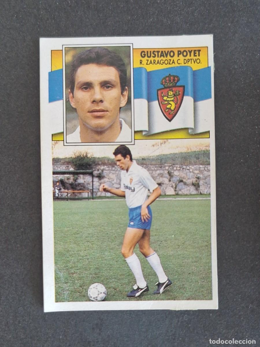 Cromos de f&uacute;tbol: L3 GUSTAVO POYET REAL ZARAGOZA LIGA ESTE 1990 1991 90 91 DESPEGADO RECUPERADO