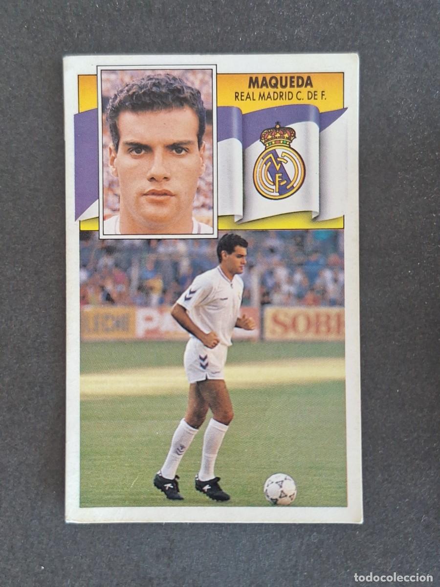 Cromos de f&uacute;tbol: L3 MAQUEDA REAL MADRID COLOCA LIGA ESTE 1990 1991 90 91 DESPEGADO RECUPERADO