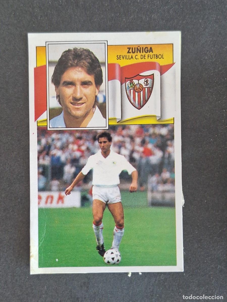 Cromos de f&uacute;tbol: L3 ZU&Ntilde;IGA SEVILLA F. C. COLOCA LIGA ESTE 1990 1991 90 91 DESPEGADO RECUPERADO