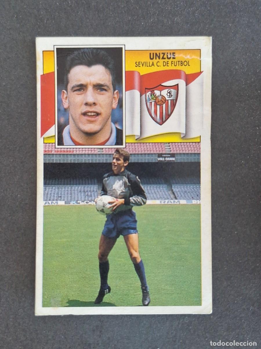 Cromos de f&uacute;tbol: L3 UNZUE SEVILLA F. C. COLOCA LIGA ESTE 1990 1991 90 91 DESPEGADO RECUPERADO