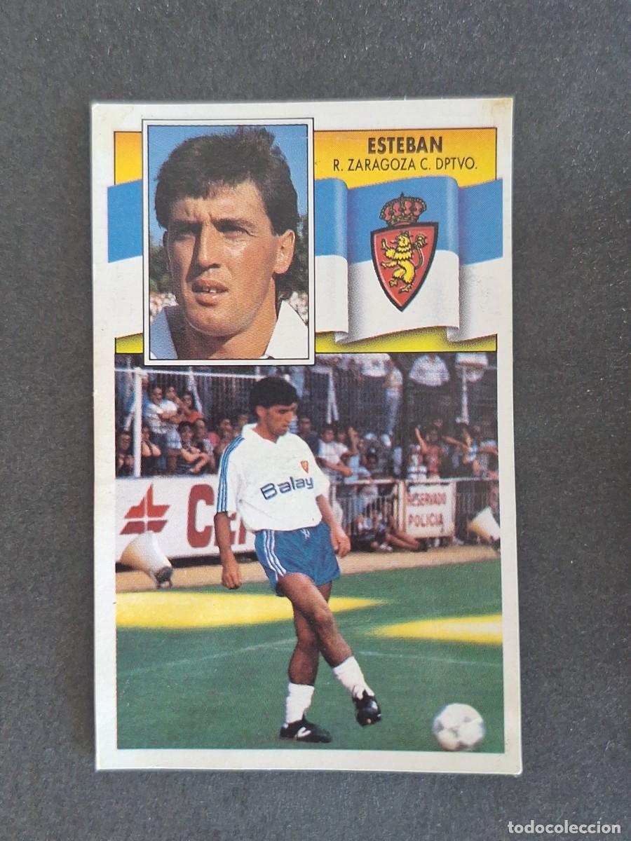 Cromos de f&uacute;tbol: L3 ESTEBAN REAL ZARAGOZA VERSION FICHAJE 11 LIGA ESTE 1990 1991 90 91 DESPEGADO RECUPERADO
